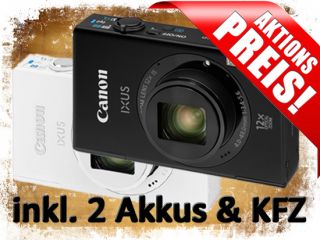 Canon Ixus 510 Digitalkamera inkl. 2x NB 4L + Ladege. + KFZ