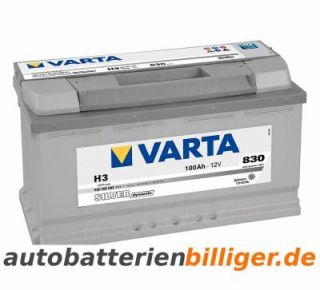 Varta Silver Dynamic H3 100Ah Autobatterie (einbaufertig)