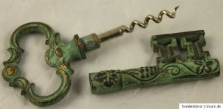 Alter Korkenzieher Bronze ? Schlüsselform Corkscew ohne Original
