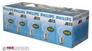 10 x Philips Gluehbirne Gluehlampe Tropfen 15W 15 Watt E27 KLAR