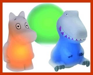 Reer LED Nachtlicht mit automatischem Farbwechsel Hippo Dino oder Ball