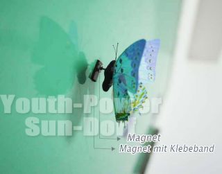 Der Magnet 3D Schmetterlinge ist speziell für die Befestigung