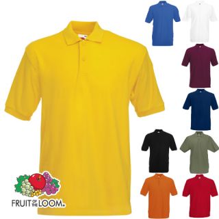 Premium Polo T Shirt Poloshirt Fruit of the Loom Neu