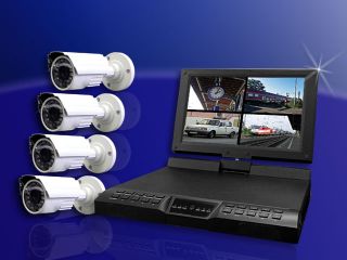 TFT Digital 4CH Video Recorder Überwachungssystem mit 4 x Kamera