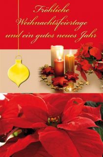 50 Weihnachtskarten hochwertige Grußkarten Goldfolie weiße Hüllen