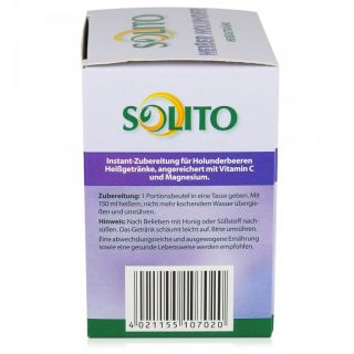 SOLITO Heißer Holunder Instant Heißgetränk 15x10g