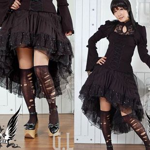 GLP Gothic Lolita Rock Cosplay Schwarz petticoat XS L