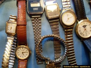 23 Armbanduhren Dau Uhren Konvolut an Bastler Nachlass Dachbodenfund