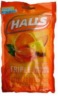 Halls Orange 30 Drops Erkältungsbonbons Original USA
