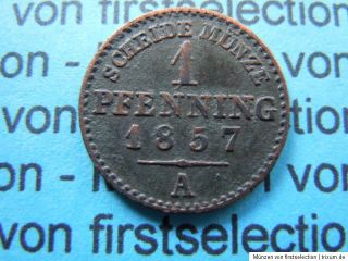 Preussen 1 Pfennig 1857 A Berlin Friedrich Wilhelm IV Großbilder