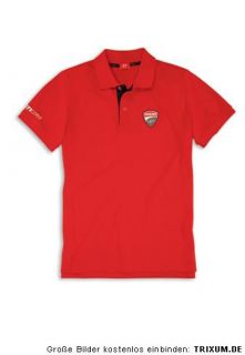 DUCATI CORSE ´12 Corporate kurzarm Polo T Shirt TOTAL RED NEU 2012