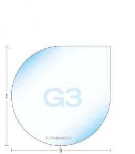 DURAFLAMM® Glasplatte Bodenplatte Funkenschutzplatte Kamin G3