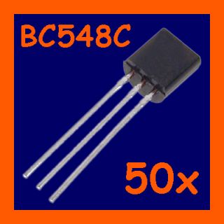 BC548C 50x Transistor NPN 30V 100mA BC548 TO92°
