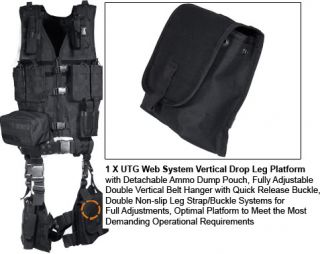 NEW UTG ULTIMATE MODULAR 10 PIECE MOLLE WEB VEST KIT RIFLE MAG POUCH