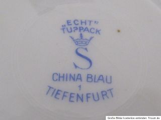 Unterteller  China Blau 20 Tiefenfurt   Echt Tuppack