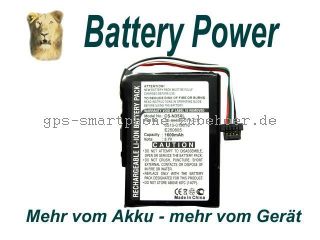 Akku/Battery f Navman PiN 570 Extra stark 1600mAh