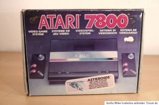 Atari 7800 Konsole mit OVP & Asteroids #K73