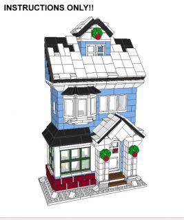 Lego Custom Winter Village   Victorian House Cottage  INSTRUCTIONS
