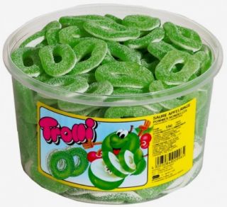 Trolli Saure Apfelringe, Fruchtgummi, 1 (3,73EUR/1000g)