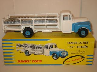 French Dinky No 586 Citroen Camion Laitier 55 Milk Truck   (Scarce