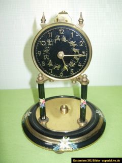 alte Uhr Tischuhr Jahresuhr Drehpendeluhr mit Sternzeichen an Bastler