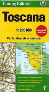 TCI 7 Toskana, Toscana, Karte, Straßenkarte Italien