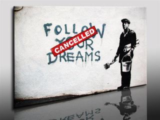 Leinwandbild 40x30cm Banksy Art Bild auf Leinwand 574 k .Poster