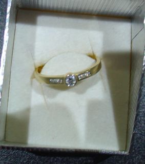 585 Gelbgold Halbmemory Memory Memoire Ring Brillantring 7 Diamanten