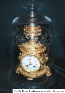 Sehr Seltene Französische Kutscherlampenuhr Uhr Kaminuhr Bronze