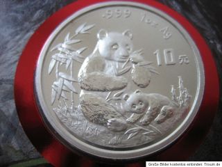 CHINA 5 YUAN GOLD + 10 YUAN SILBER 1996 PANDA +