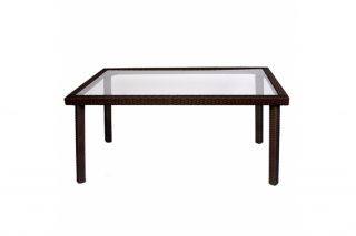 Gartentisch Esszimmertisch Tisch RomV, Poly Rattan 150x80x73cm, braun