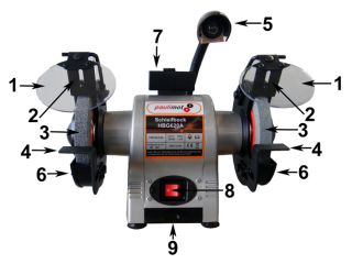 PAULIMOT Doppelschleifer Schleifbock Schleifmaschine HBG620A