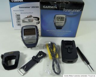Garmin Forerunner 205 GPS Sport Uhr blau Training Top