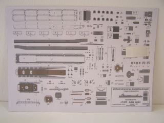 Wilhelmshavener Modellbaubogen Marinefährpram F617 Alles Gute *1250
