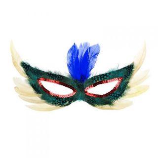Augenmaske mit Federn Maske Augen Fasching Karneval Venedig Kostüm