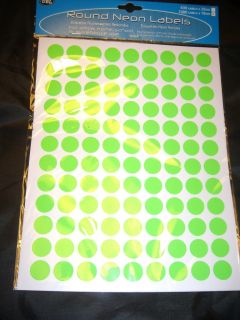 630 OR 1080 LARGE NEON STICKY DOTS PRICE ROUND LABELS STICKERS SELF