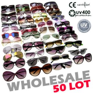 50 Lot WHOLESALE Glasses Sunglasses Aviator Oversize