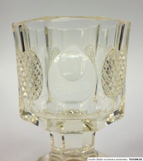 Biedermeier Glas Pokal um 1835 Haida / Harrach ?