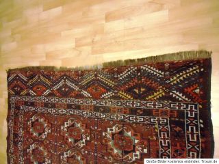 60 80 Jahre Antiker TEKKE Jomout Kazak TEPPICH Old Rug TURKMEN Carpet