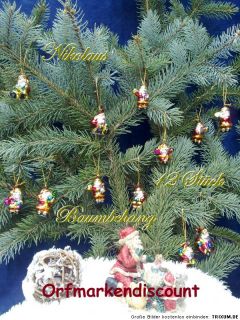 12 St. Nikolaus Christ Baum Behang Schmuck Weihnachten Weihnachts Baum