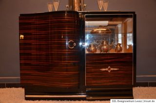 Art Deco Sideboard Vitrine Hochglanzlack 30er Design Chrom Klavierlack