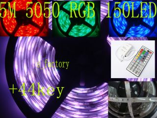 5m 500CM RGB 5050 LED 150 SMD Strip Leiste Streifen Stripe+ 44 Key