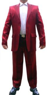 Designer Herren Anzug Glanz Rot Slim Fit Herrenanzug Glanzanzug Sakko