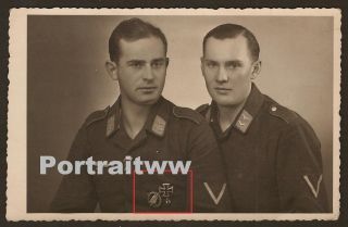Orig. Portrait LW Fallschirmjäger EK 1 Gefreiter
