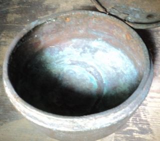 antiker Bettwärmer Kupfer keine Bettflasche Kohle