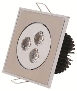 HL 672L 3x1W MATTCHROM POWERLED DOWNLIGHT 2700K