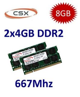 2x 4GB  8GB Speicher RAM DDR2 667Mhz Acer Notebook TravelMate 5530