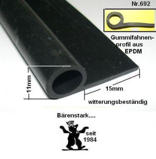 1m Keder Kotflügelkeder Fahenprofil Gummidichtung 692