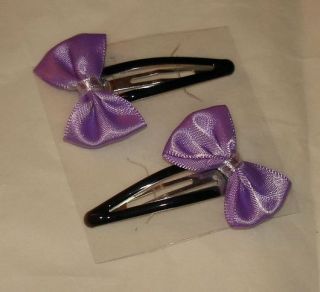 LOT 2 BARRETTE CLIC CLAC NOEUD PAPILLON NEUF