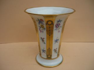 Art Deco Porzellan Vase   Baensch   Lettin